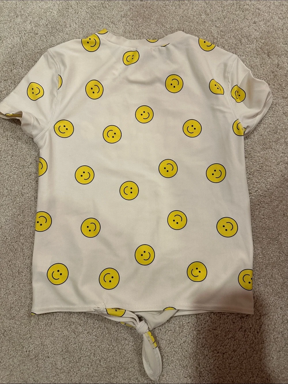 Smiley face short sleeve rash guard (sz med)